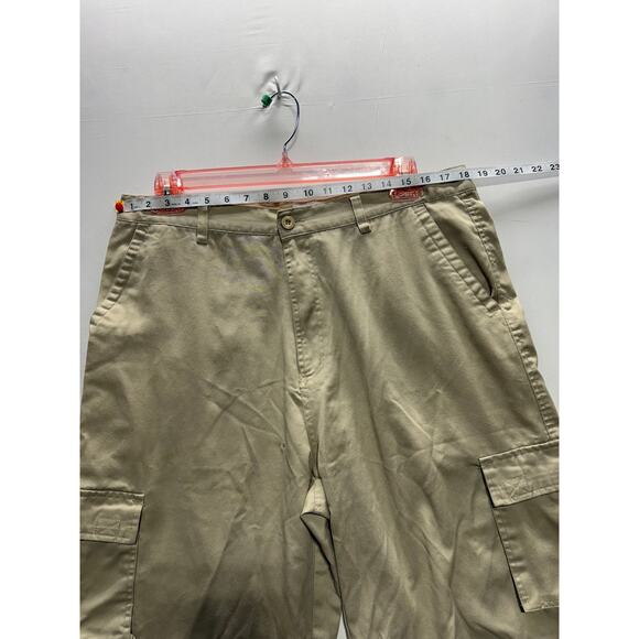 Brooklyn Xpress Men's Cargo Shorts, Size 38, Beige, Cotton/Polyester Blend - Picture 4 of 8